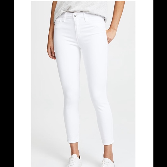 L'AGENCE Jeans Lagence Margo High Rise White Cropped Jeans 27